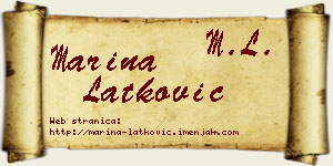 Marina Latković vizit kartica